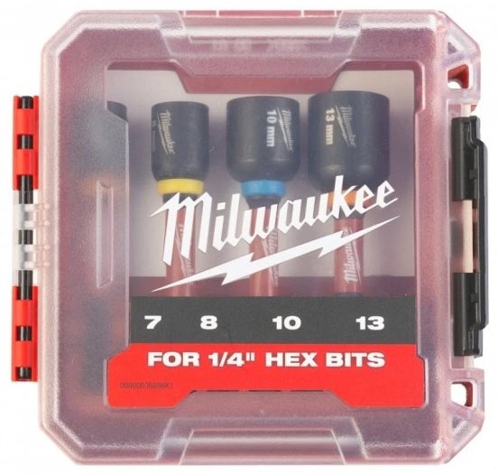 Набор оснастки строительный 4 в 1 Milwaukee SHOCKWAVE IMPACT DUTY 4932492445