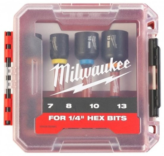 Набор оснастки строительный 4 в 1 Milwaukee SHOCKWAVE IMPACT DUTY 4932492445