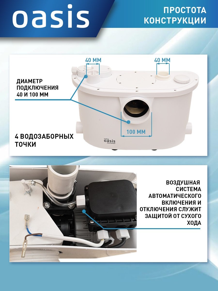 Насос поверхностный центробежный Oasis ST-600