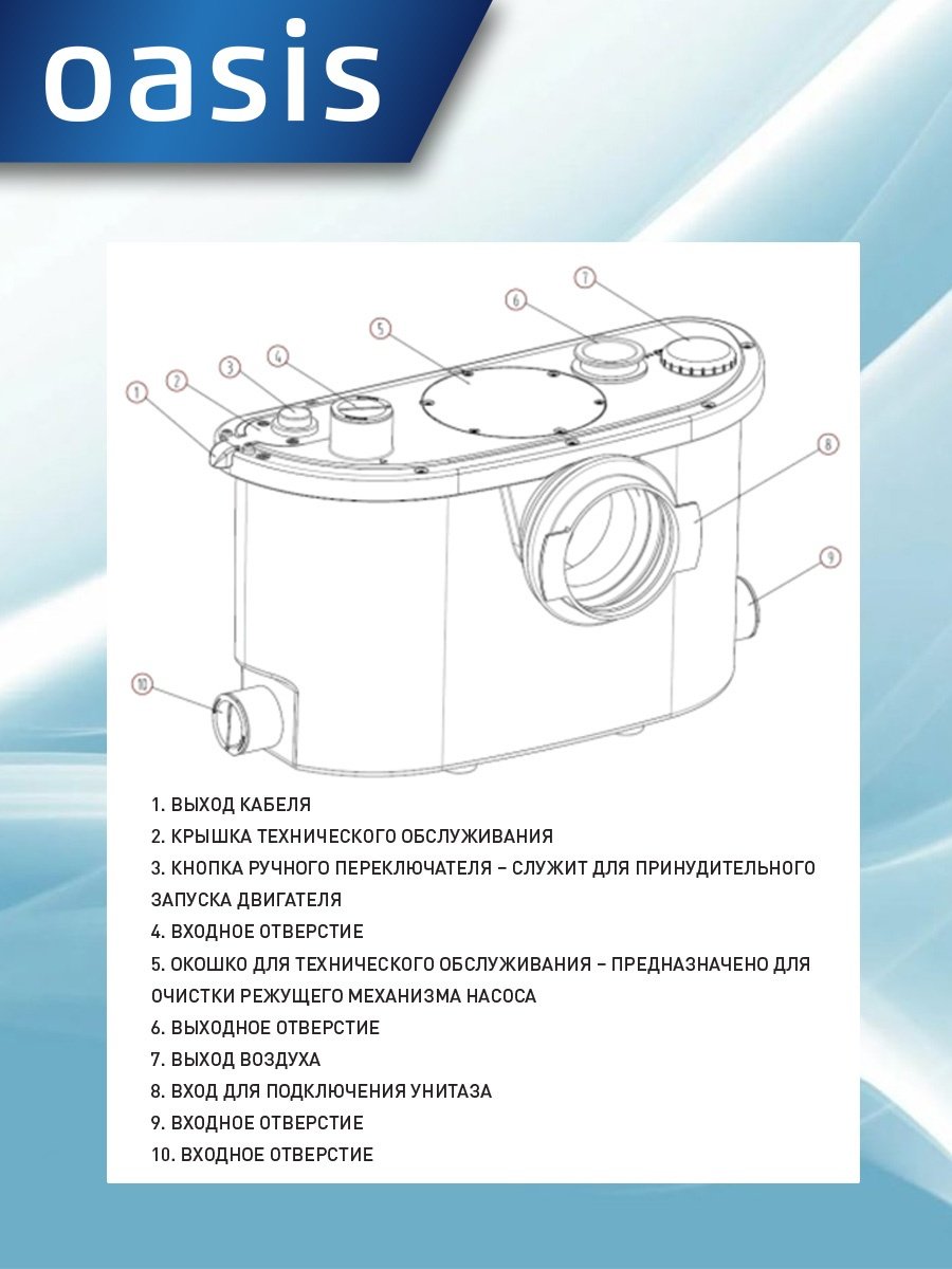 Насос поверхностный центробежный Oasis ST-600