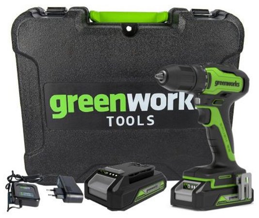 Greenworks дрель-шуруповерт GD24DD35K2 (3704007UA) купить,64890