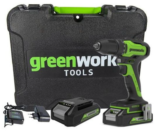 Greenworks дрель-шуруповерт GD24DD35K2 (3704007UA) купить,64890
