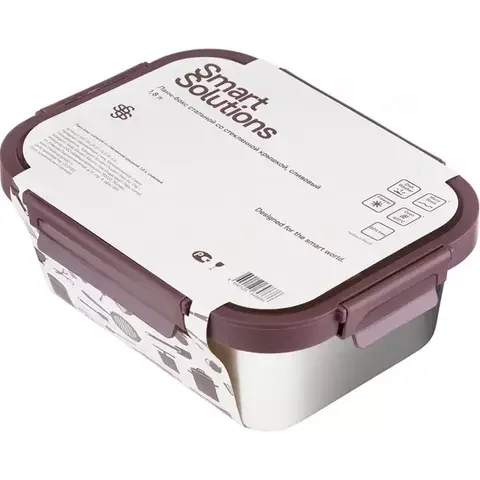 Контейнер стальной Smart Solutions SFE-SS-LB-ST-GLS-PL-1.8 Silver 1.8л купить,NaN