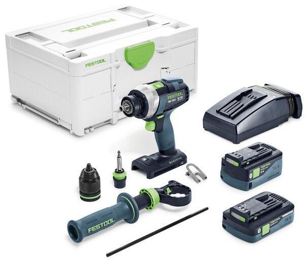 Festool дрель-шуруповерт QUADRIVE TDC 18/4 5,0/4,0 I-PLUS