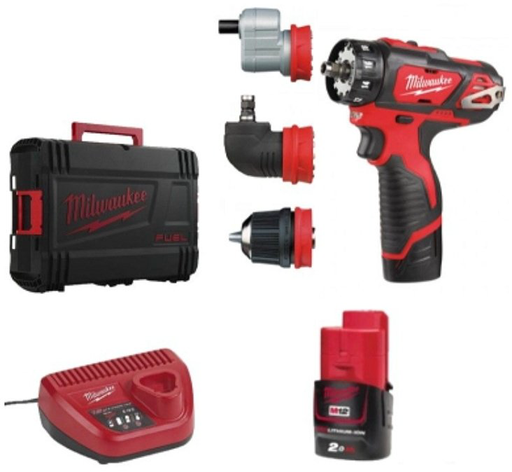 Milwaukee дрель-шуруповерт M12 BDDXKIT-202C 4933447836 купить,NaN