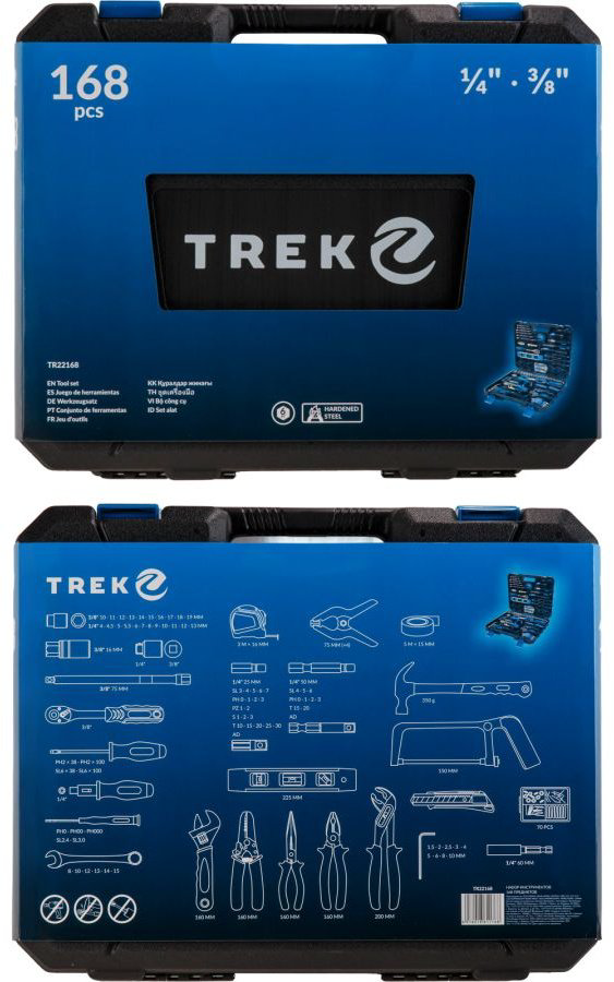 Набор инструментов и оснастки слесарно-монтажный 168 в 1 TREK TR22168 купить,NaN