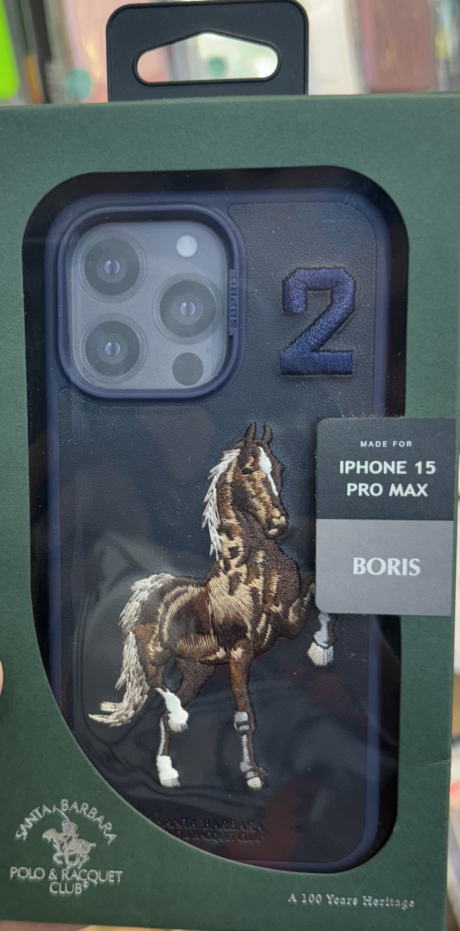Чехол Santa Barbara Polo & Racquet Club для Apple iPhone 15 Pro Max синий купить,908