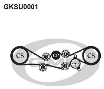 GMB ременной комплект GKSU0001