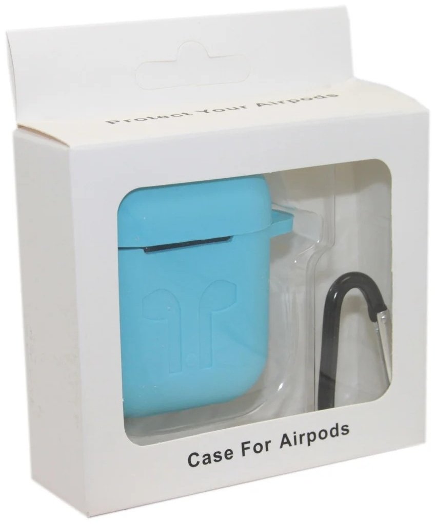Чехол Silicone Case для Apple AirPods голубой