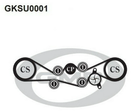 GMB ременной комплект GKSU0001