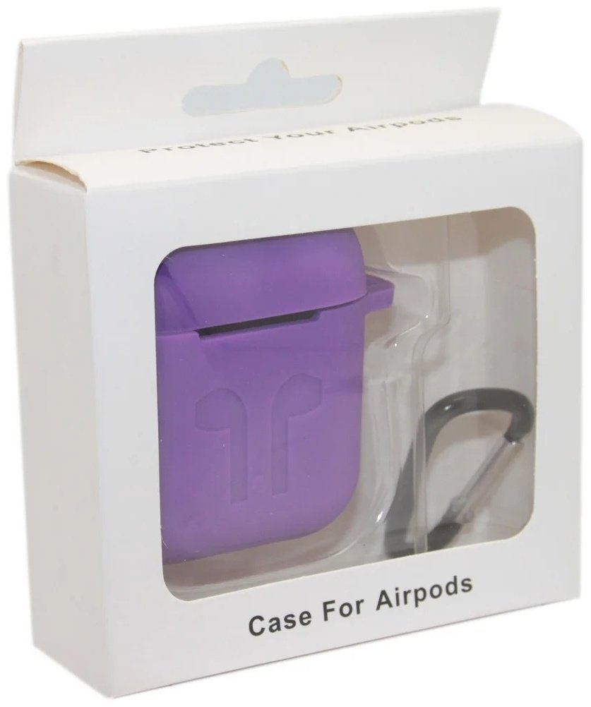 Чехол Silicone Case для Apple AirPods фиолетовый