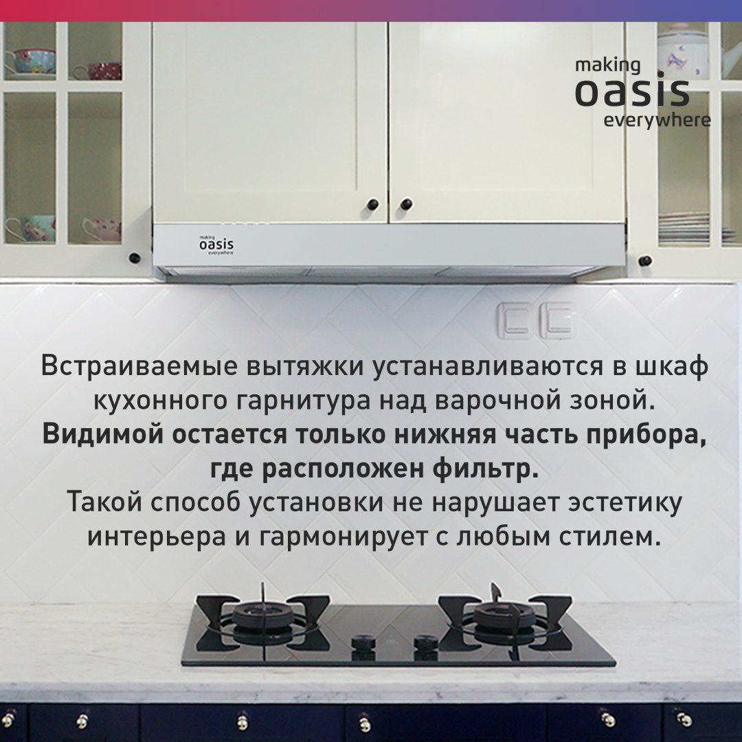 Вытяжка Oasis UV-60WG (F) белый купить,NaN