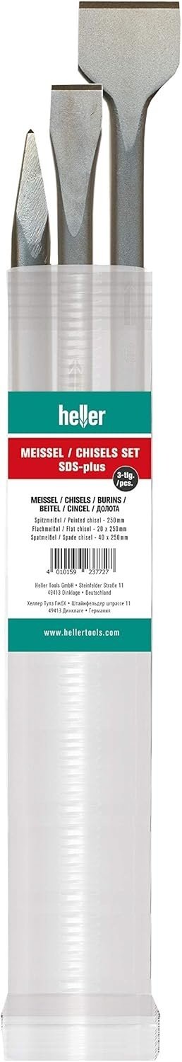 Heller долото 23772 (SDS-plus, 20х40х250 мм) 3 шт
