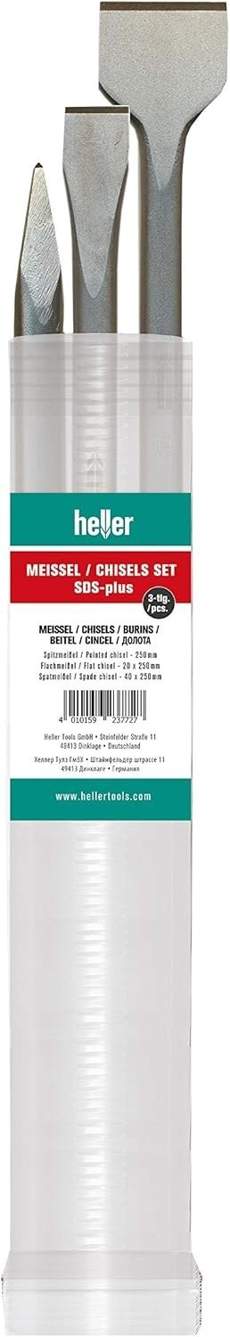 Heller долото 23772 (SDS-plus, 20х40х250 мм) 3 шт