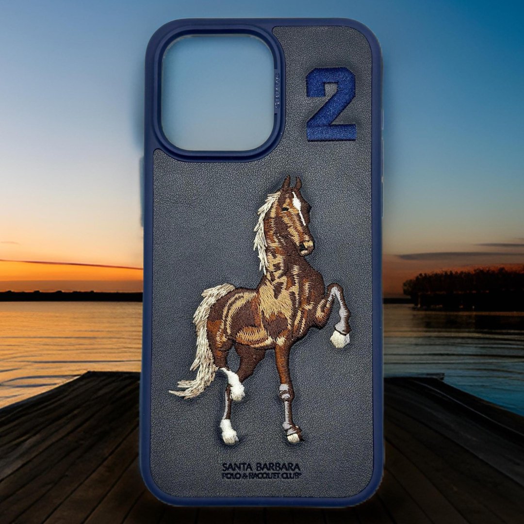 Чехол Santa Barbara Polo & Racquet Club для Apple iPhone 15 Pro Max синий купить,1499