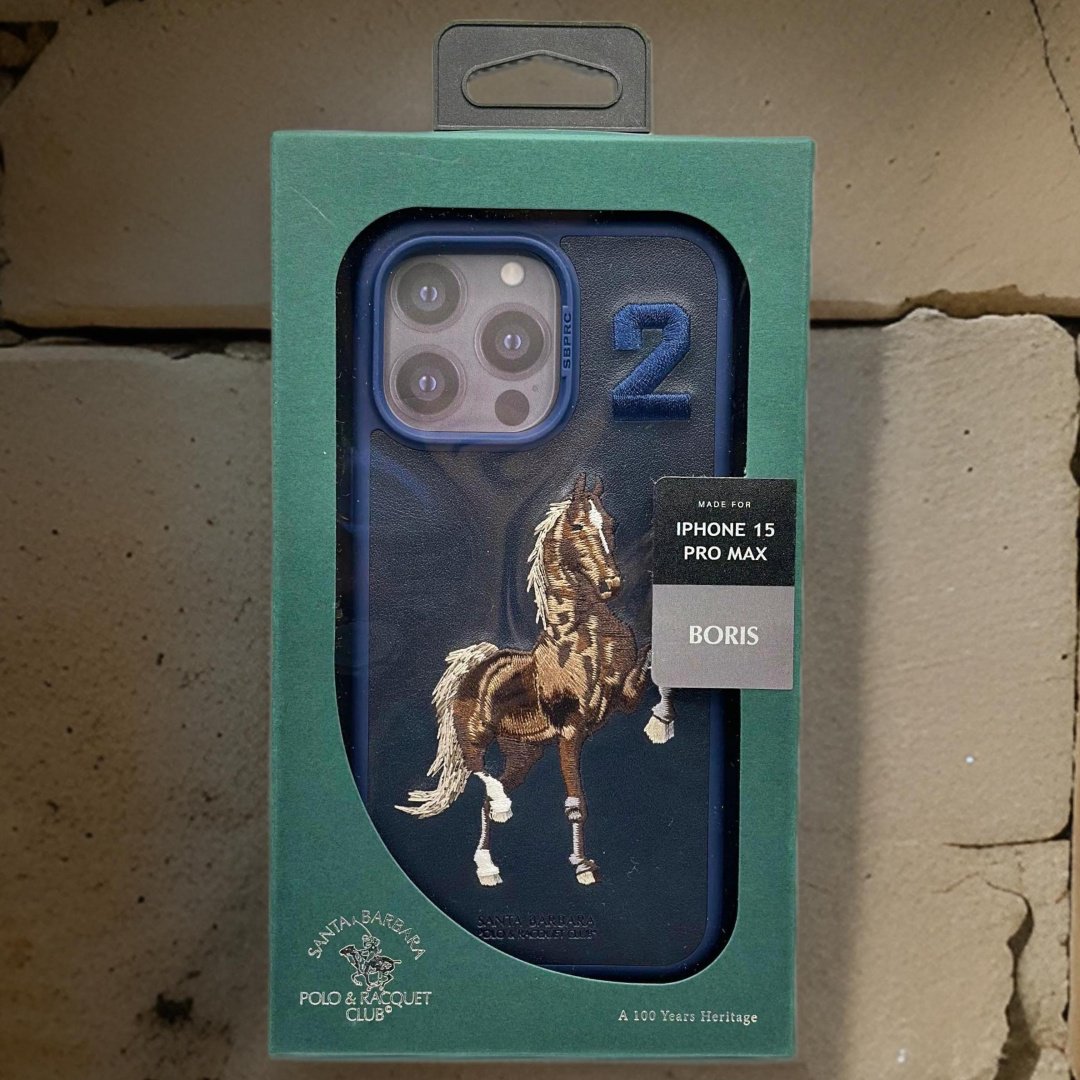 Чехол Santa Barbara Polo & Racquet Club для Apple iPhone 15 Pro Max синий купить,1499