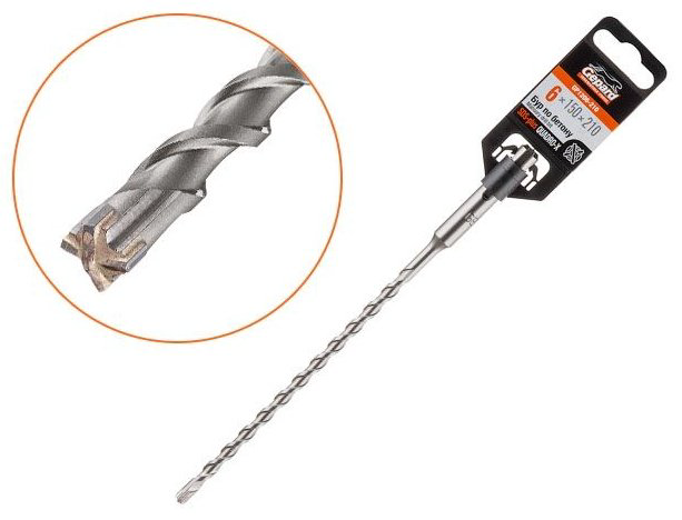 Gepard бур Quadro-x (GP1206-210) (SDS-plus, 6х150х210 мм) 1 шт