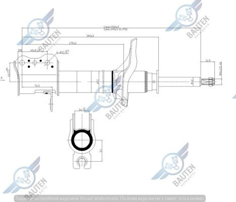 Амортизатор MGM задний 634080 1 шт купить,NaN