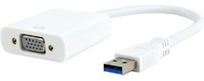 Переходник Cablexpert USB 3.0 - VGA 0.15 м AB-U3M-VGAF-01-W