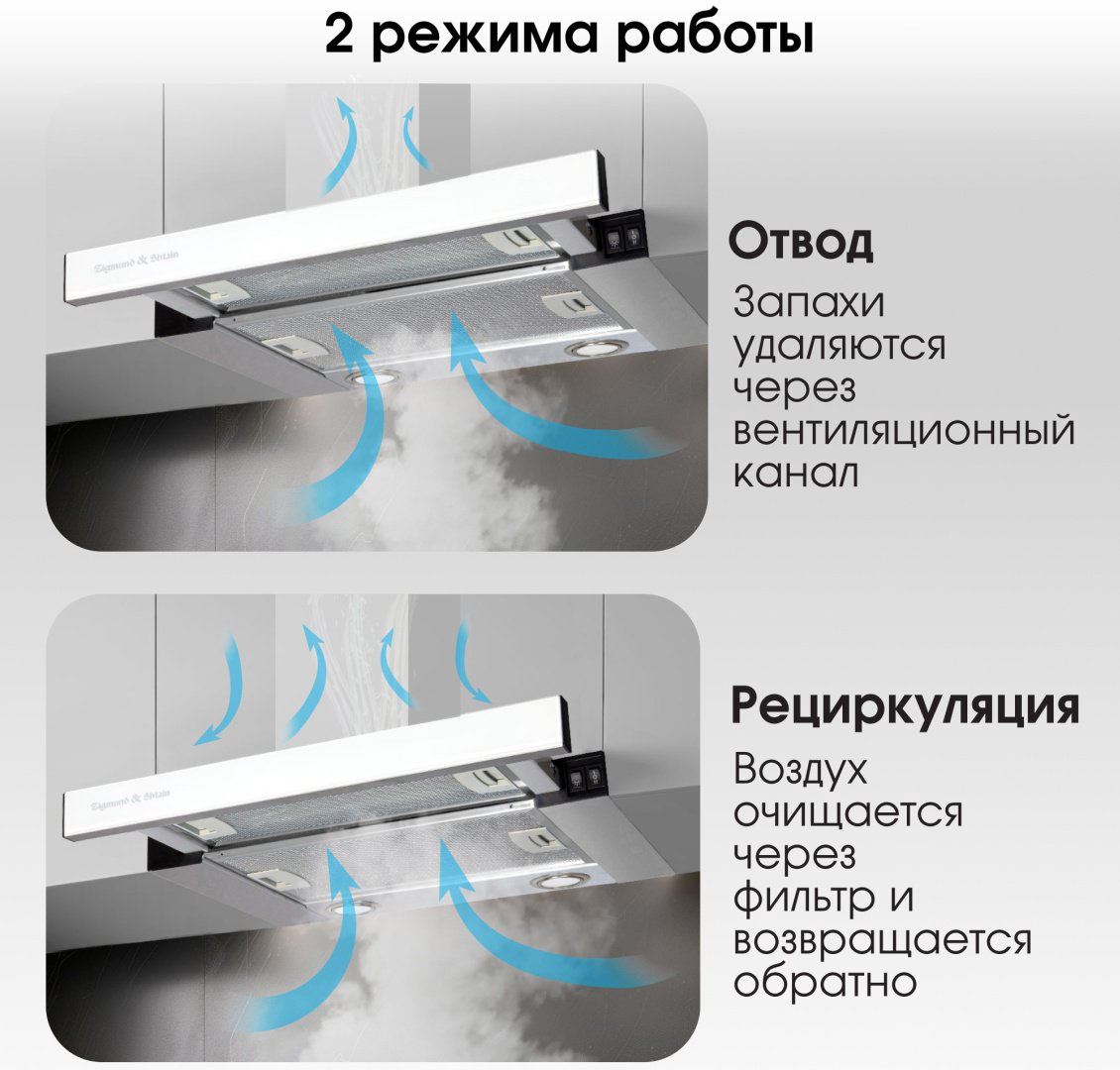 Вытяжка Zigmund &amp; Shtain K 005.41 W белый купить,NaN