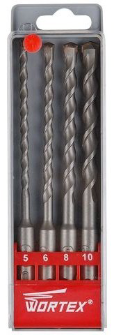 Набор буров SDS-plus WORTEX WHDS5010C10427, 4 шт