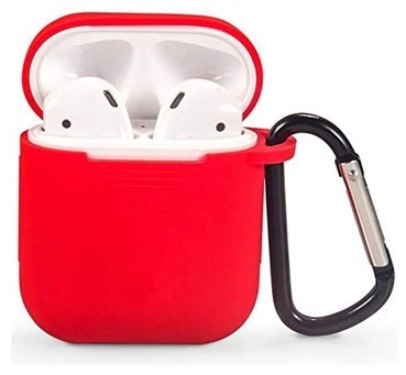 Чехол Silicone Case для Apple AirPods светло-красный