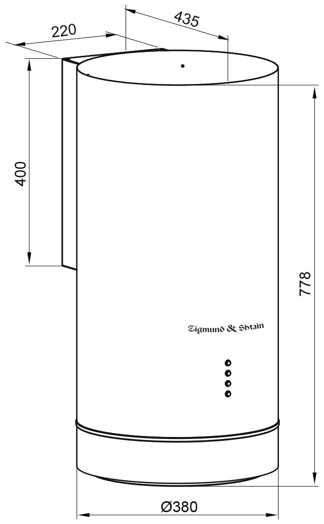 Вытяжка Zigmund &amp; Shtain K 013.4 S стальной купить,NaN