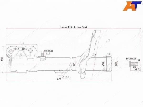 Амортизатор Winkod передний W339117SA 1 шт купить,15160