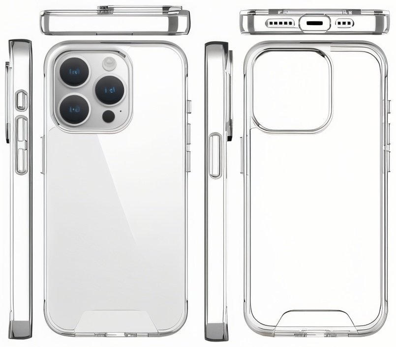 Чехол Space для Apple iPhone 15 Pro прозрачный купить,1038