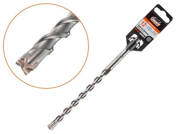 Gepard бур Quadro-x (GP1212-210) (SDS-plus, 12х150х210 мм) 1 шт