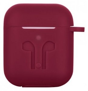 Чехол для Apple AirPods, AirPods 2 бордовый