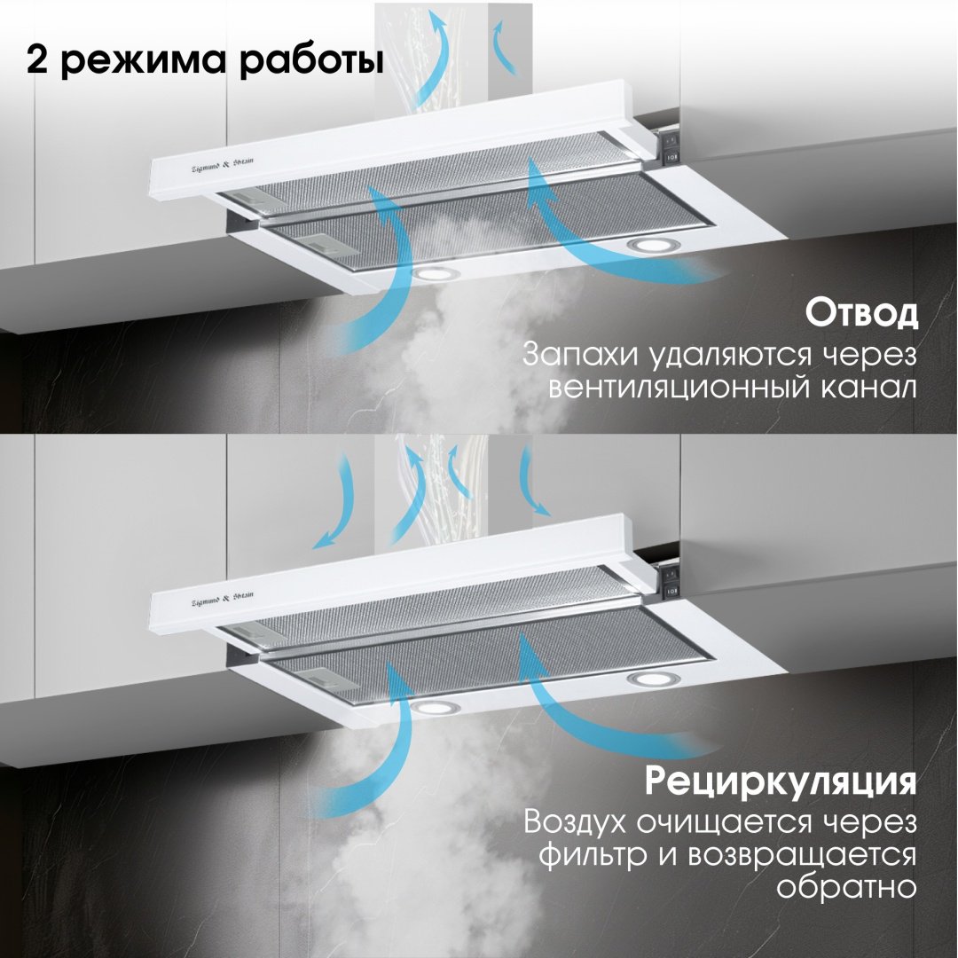 Вытяжка Zigmund & Shtain K 017.6 W белый - ForteMarket Вытяжка Zigmund & Shtain K 017.6 W белый купить,0