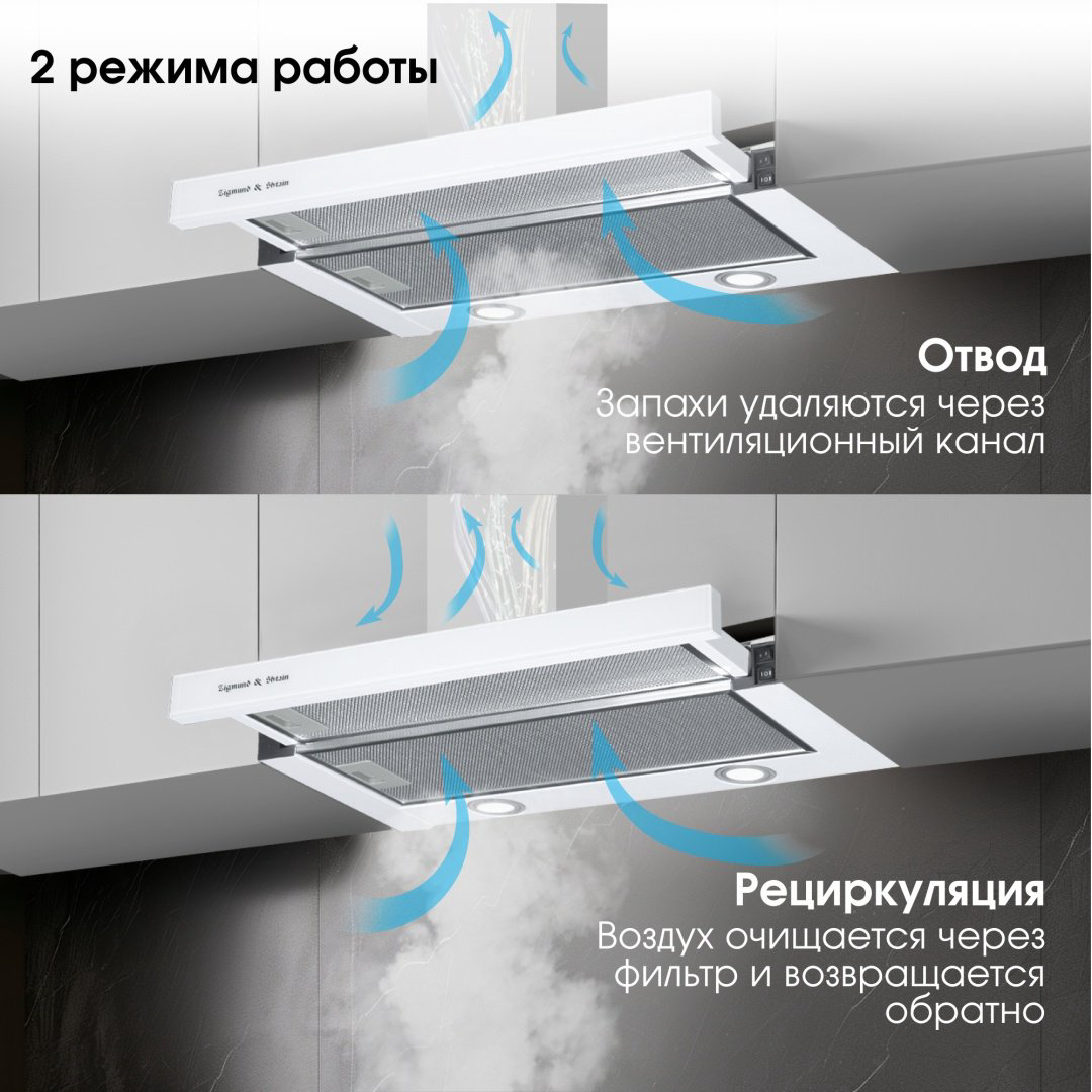 Вытяжка Zigmund &amp; Shtain K 017.6 W белый купить,NaN