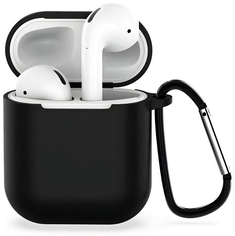 Чехол для Apple AirPods, AirPods 2 черный