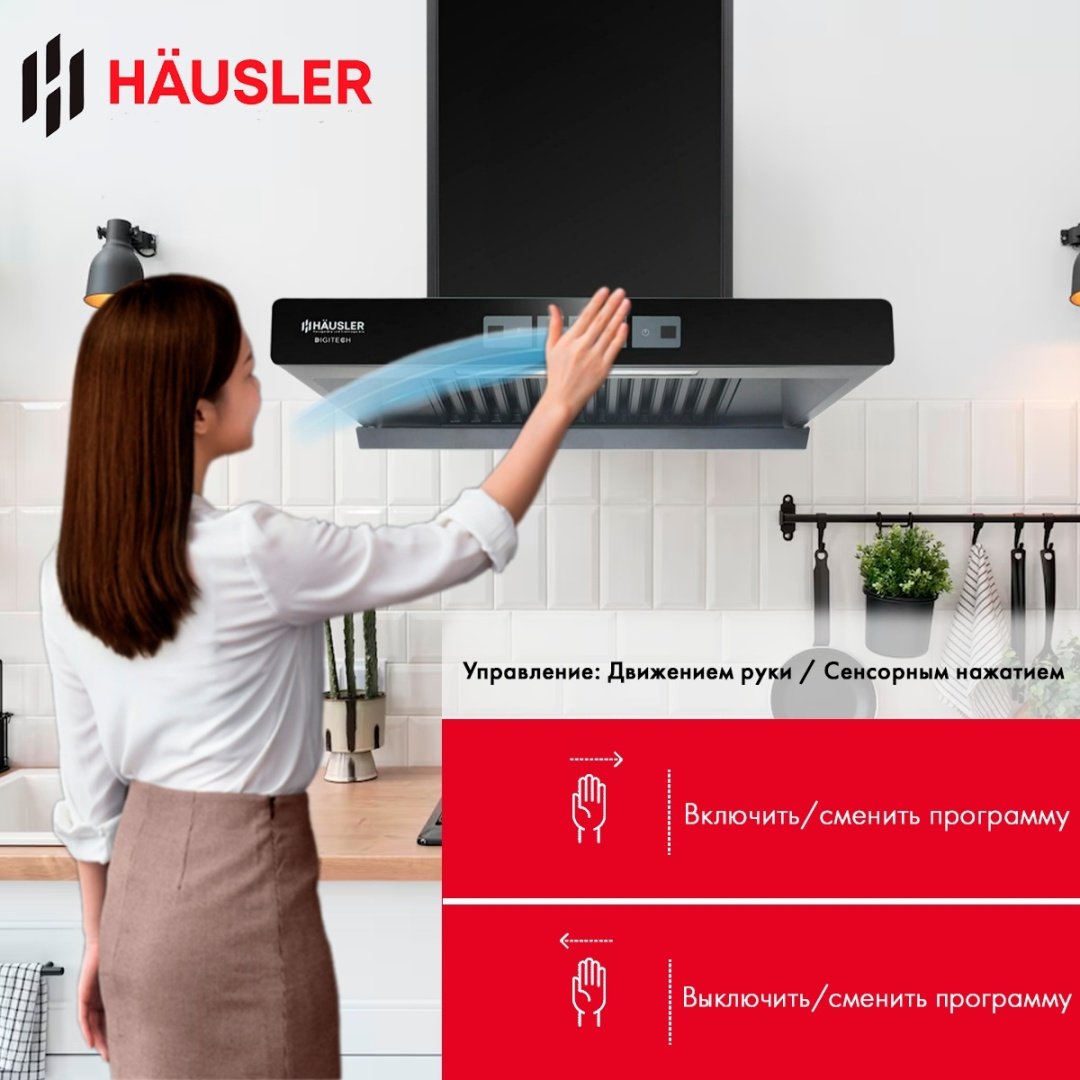 Вытяжка HAUSLER HT-60-BCL-DG черный купить,NaN