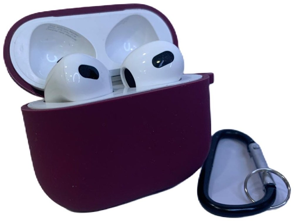 Чехол для Apple AirPods 3 бордовый