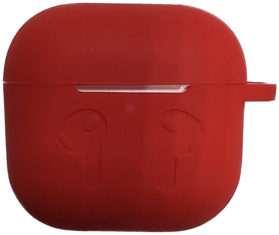 Чехол для Apple AirPods 4 красный, бордовый