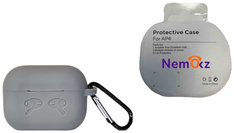 Чехол Nemo.kz для Apple AirPods 4 серый