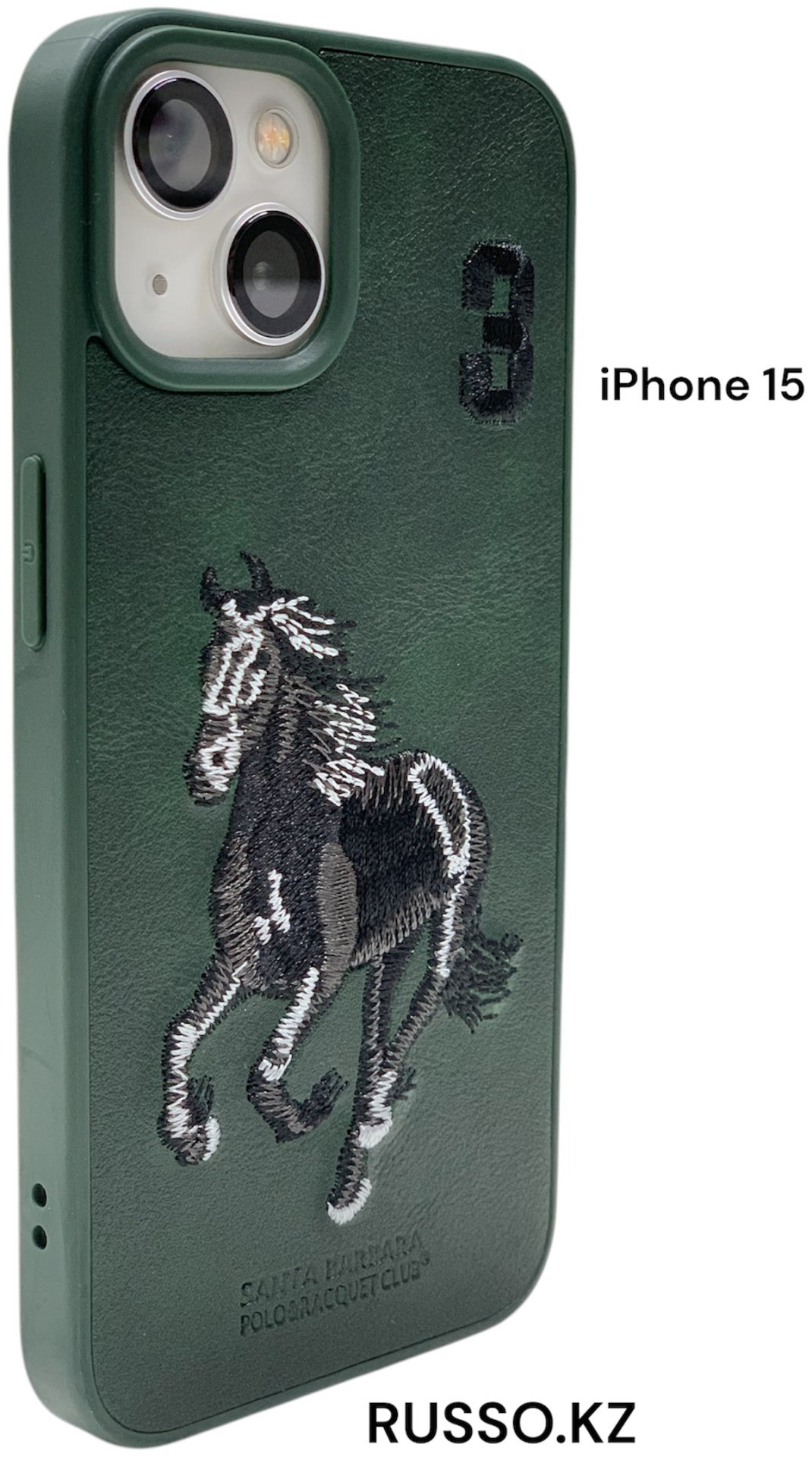 Чехол Santa Barbara Polo & Racquet Club для Apple iPhone 15 темно-зеленый