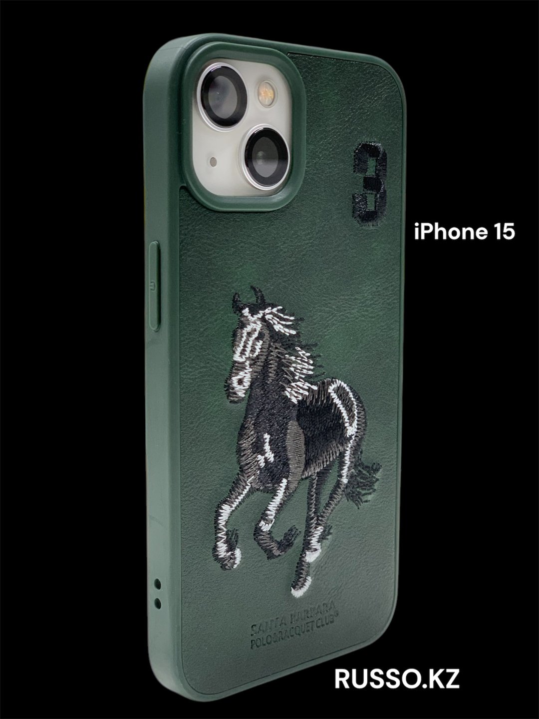 Чехол Santa Barbara Polo & Racquet Club для Apple iPhone 15 темно-зеленый
