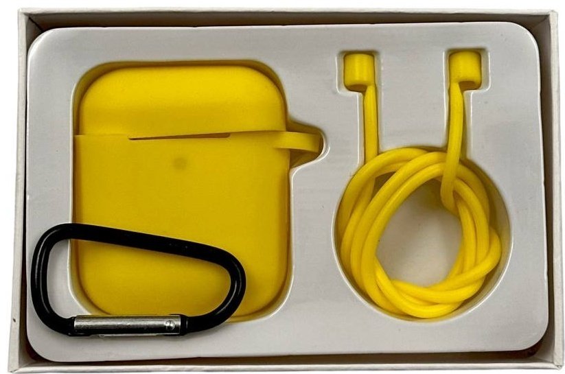 Чехол для Apple AirPods, AirPods 2 желтый