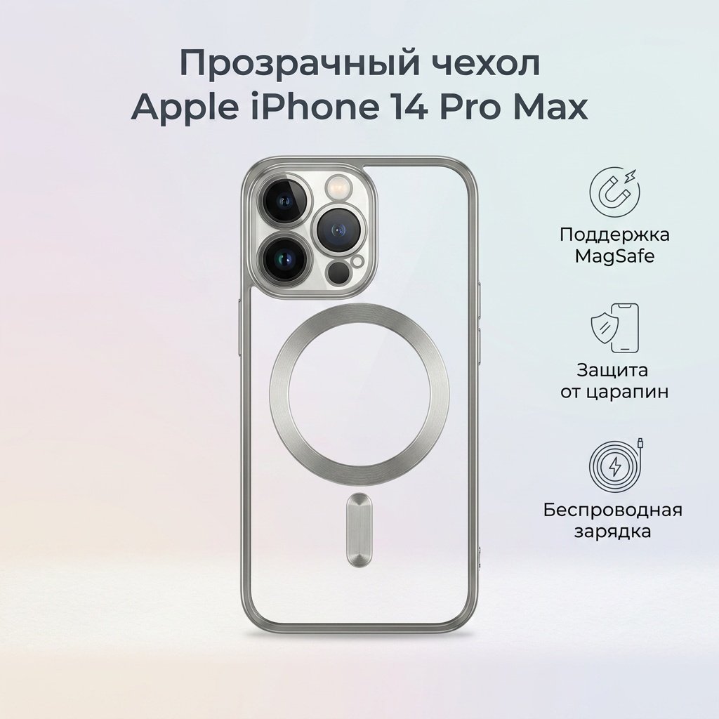 Чехол Totu для Apple iPhone 14 Pro Max прозрачный купить,966