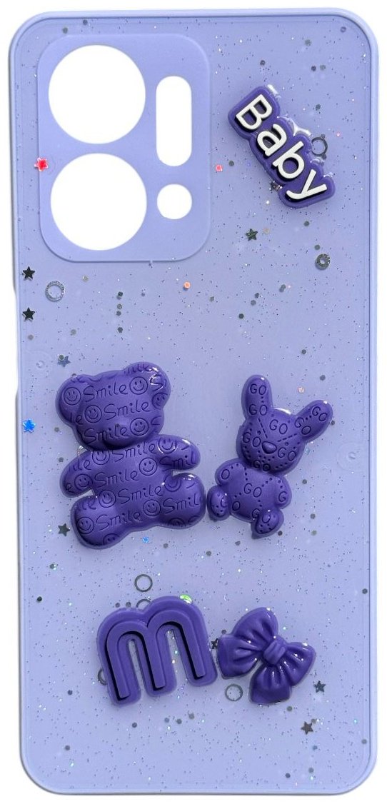 Чехол для Honor X7a сиреневый купить,1700