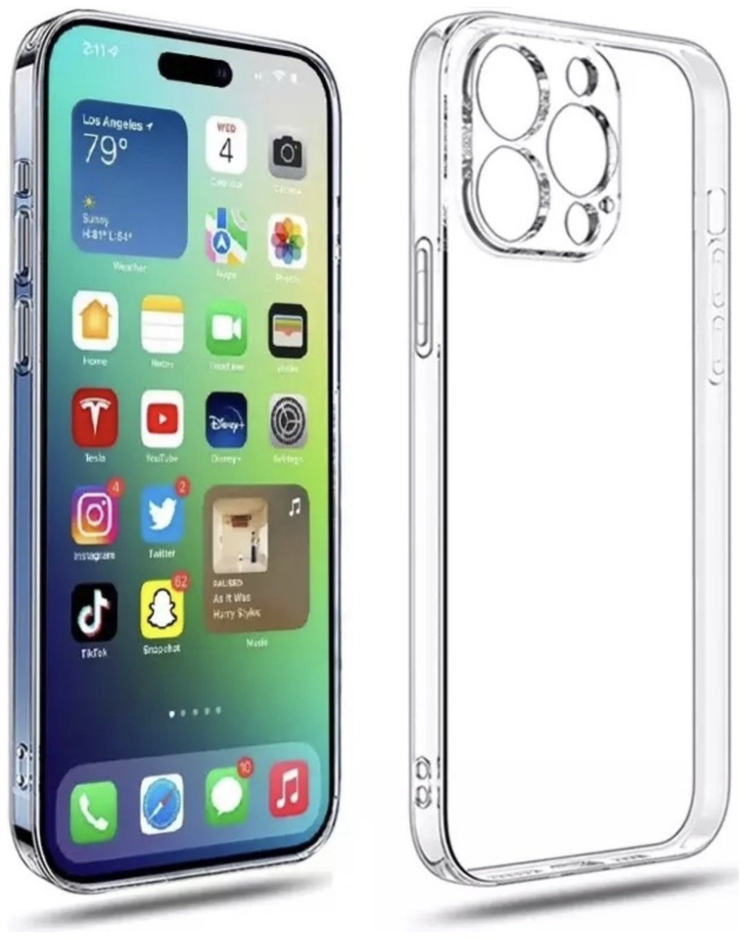 Чехол для Apple iPhone 15 Pro прозрачный купить,653