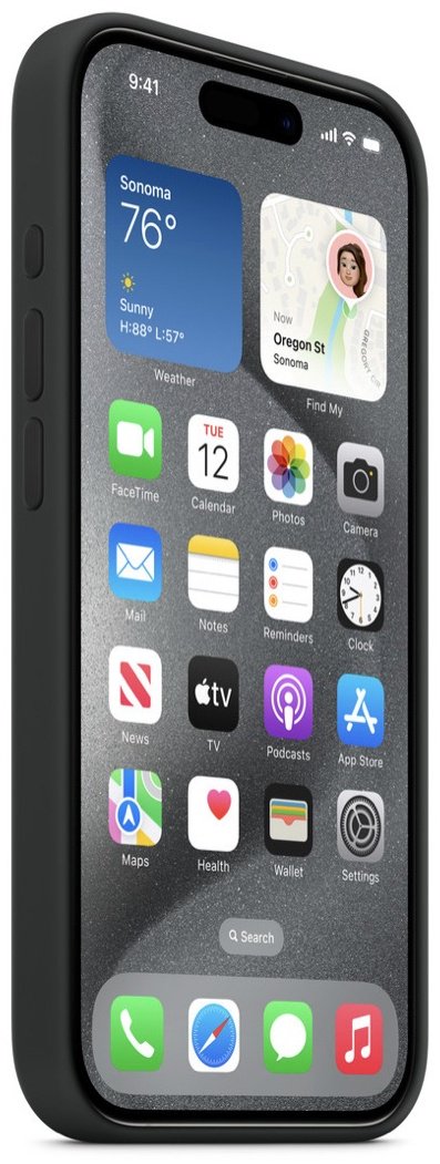 Чехол для Apple iPhone 15 Pro Max черный купить,970