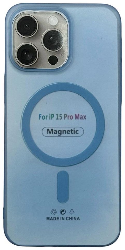 Чехол для Apple iPhone 15 Pro Max голубой купить,1700