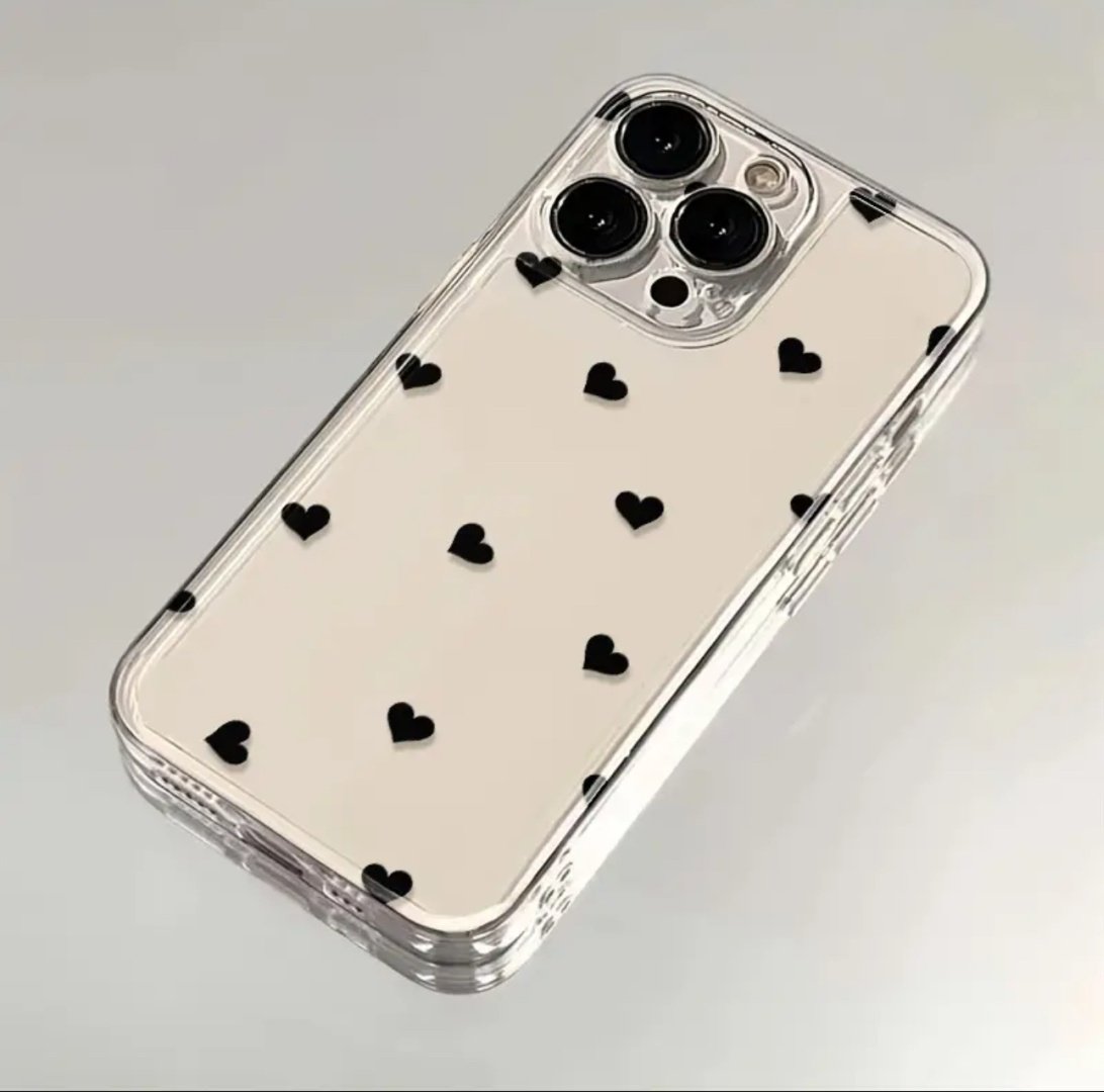Чехол для iPhone 15 pro прозрачный с сердечками - ForteMarket Чехол для iPhone 15 pro прозрачный с сердечками купить,260
