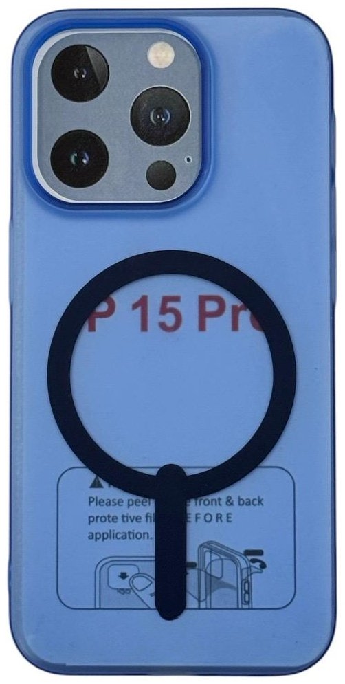 Чехол для Apple iPhone 15 Pro синий купить,1500