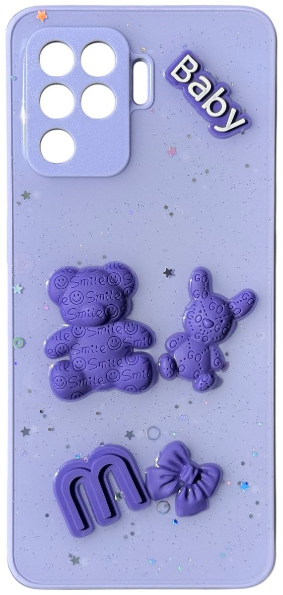 Чехол для OPPO Reno 5 lite сиреневый купить,992