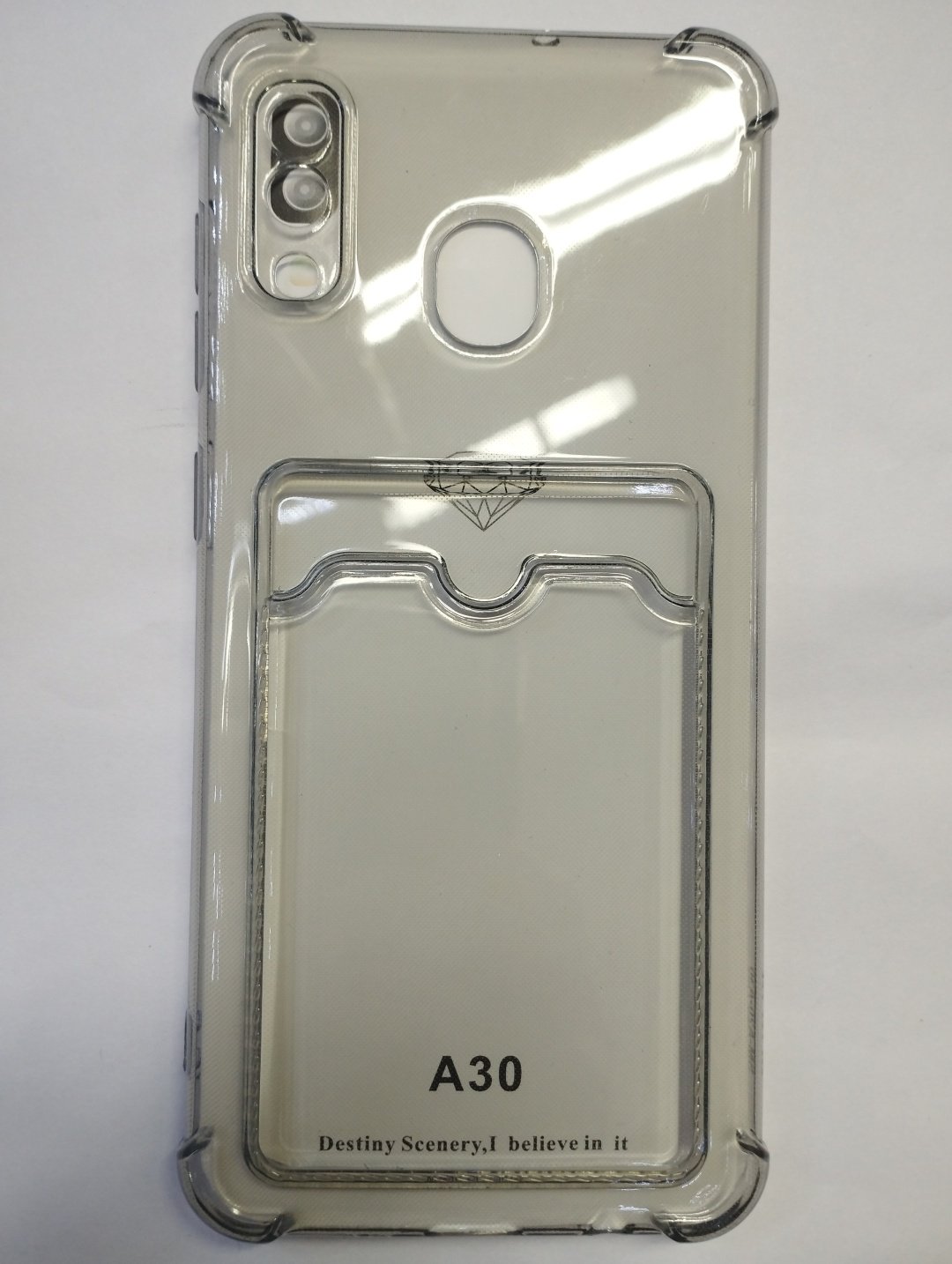 Чехол для Samsung Galaxy A20, Galaxy A30 прозрачный купить,654